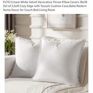 Futei throw pillow covers white 18 x 18 new